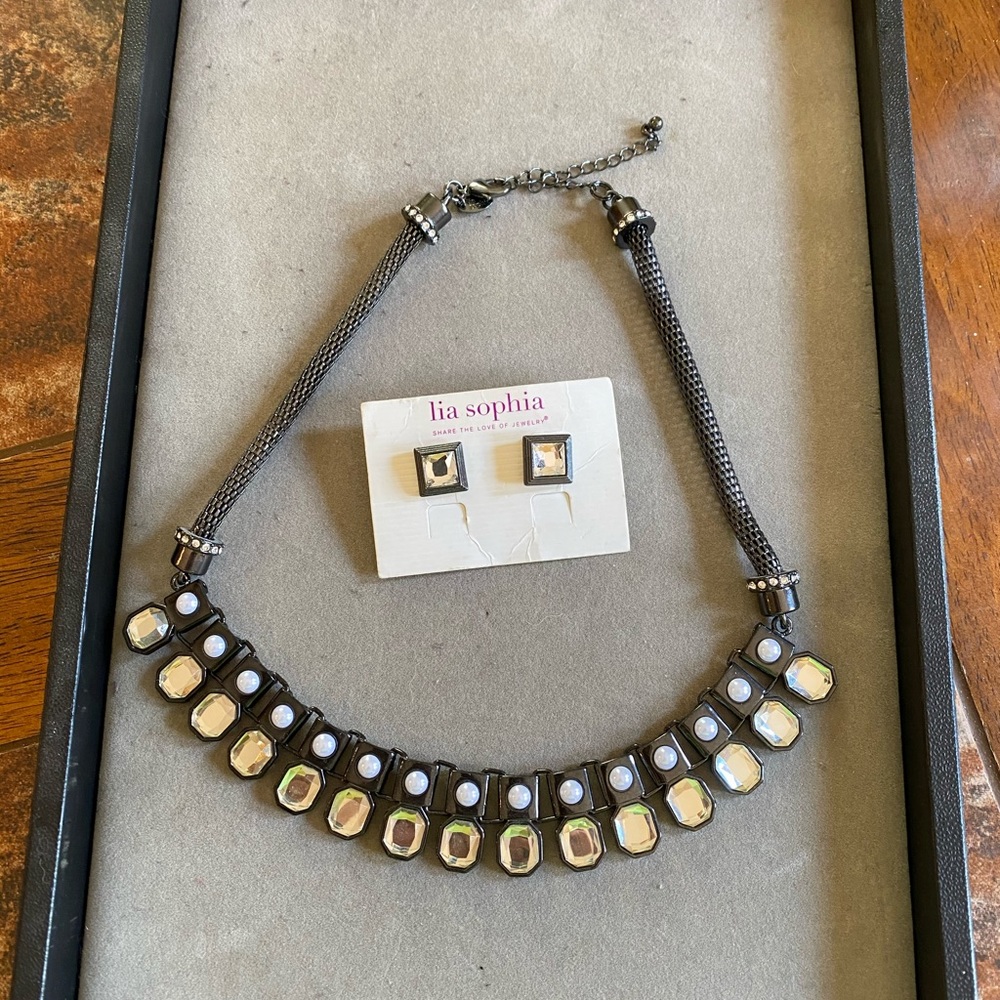Lia Sophia necklace and earring set